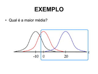 EXEMPLO
• Qual é a maior média?
 