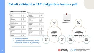 14
Estudi validació a l'AP d'algoritme lesions pell
 