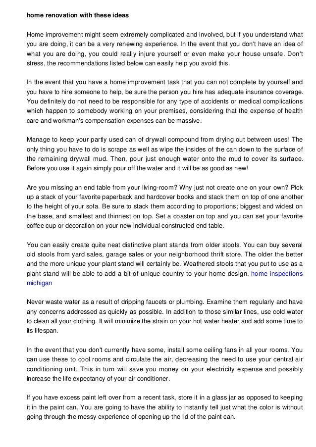 Residential Property Renovation With These Guidelines