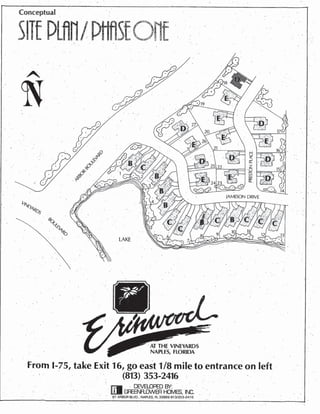 Estate homes in erinwood at vineyards site plan naples florida