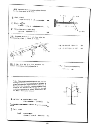 Estatica hibeller-tenth edition-solcuionario