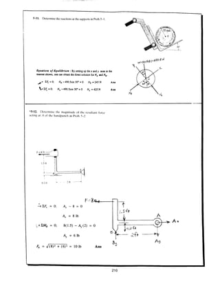 Estatica hibeller-tenth edition-solcuionario