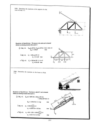 Estatica hibeller-tenth edition-solcuionario