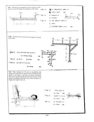Estatica hibeller-tenth edition-solcuionario