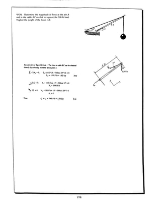 Estatica hibeller-tenth edition-solcuionario