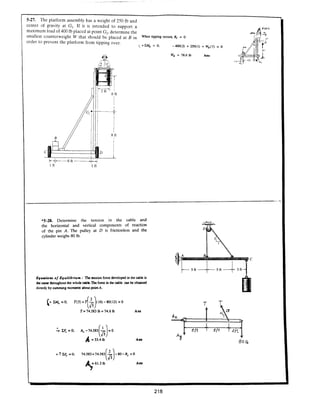 Estatica hibeller-tenth edition-solcuionario