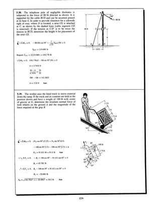 Estatica hibeller-tenth edition-solcuionario