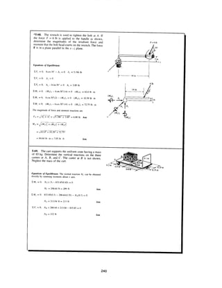 Estatica hibeller-tenth edition-solcuionario