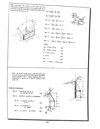Estatica hibeller-tenth edition-solcuionario