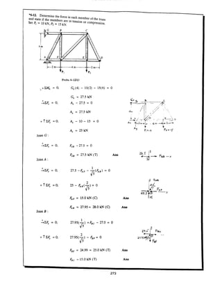 Estatica hibeller-tenth edition-solcuionario