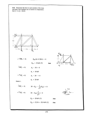 Estatica hibeller-tenth edition-solcuionario