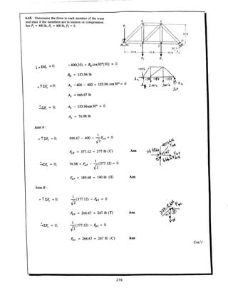 Estatica hibeller-tenth edition-solcuionario