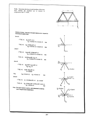Estatica hibeller-tenth edition-solcuionario