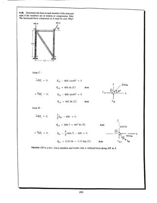 Estatica hibeller-tenth edition-solcuionario