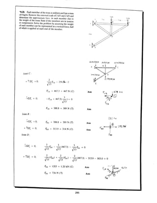Estatica hibeller-tenth edition-solcuionario