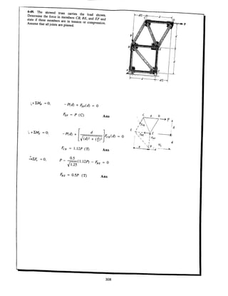 Estatica hibeller-tenth edition-solcuionario