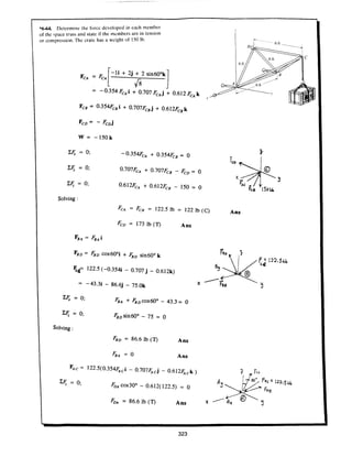 Estatica hibeller-tenth edition-solcuionario
