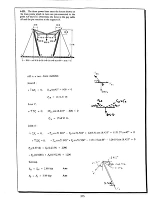 Estatica hibeller-tenth edition-solcuionario