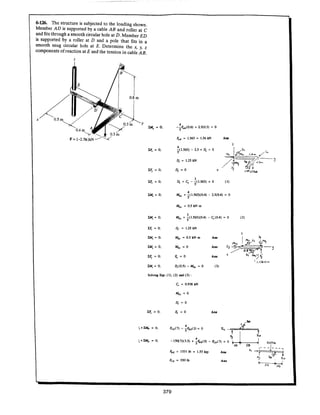 Estatica hibeller-tenth edition-solcuionario
