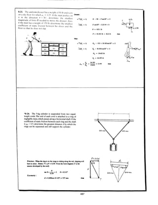 Estatica hibeller-tenth edition-solcuionario