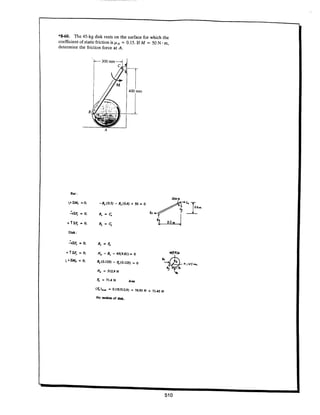 Estatica hibeller-tenth edition-solcuionario