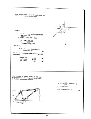 Estatica hibeller-tenth edition-solcuionario