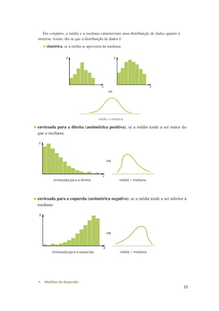 ♥ Medidas de dispersão:
15
 
