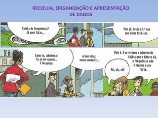 RECOLHA, ORGANIZAÇÃO E APRESENTAÇÃO DE DADOS 