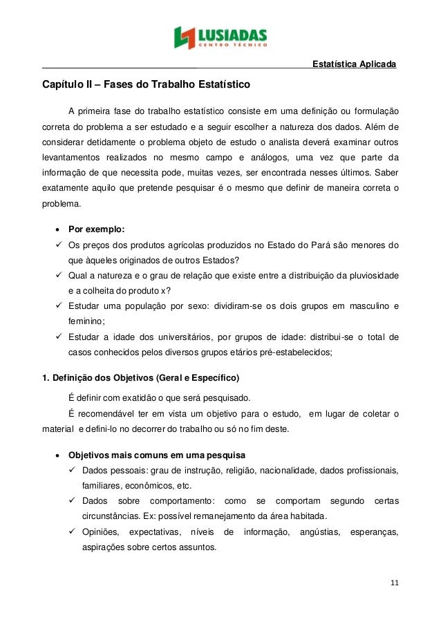 Estatística aplicada