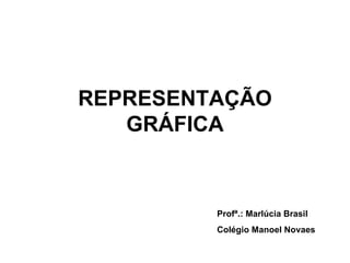 REPRESENTAÇÃO GRÁFICA Profª.: Marlúcia Brasil Colégio Manoel Novaes 