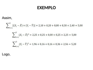 EXEMPLO
Assim,
Logo,
 