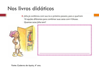 Nos livros didáticos
Fonte: Caderno de Apoio, 4º ano.
 