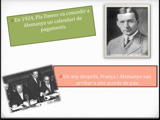 0 Un any després, França i Alemanya van
       arribar a uns acords de pau
 