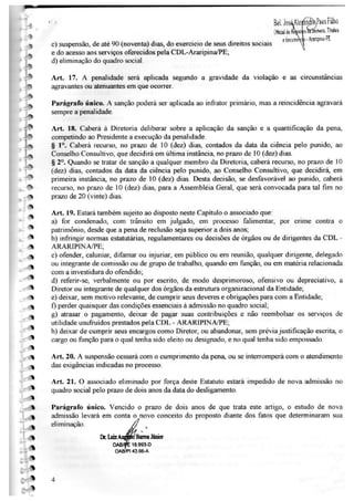 Estatuto da CDL de Araripina Pernambuco