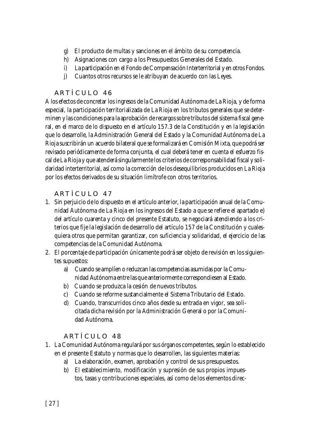 Estatuto de Autonomía de La Rioja