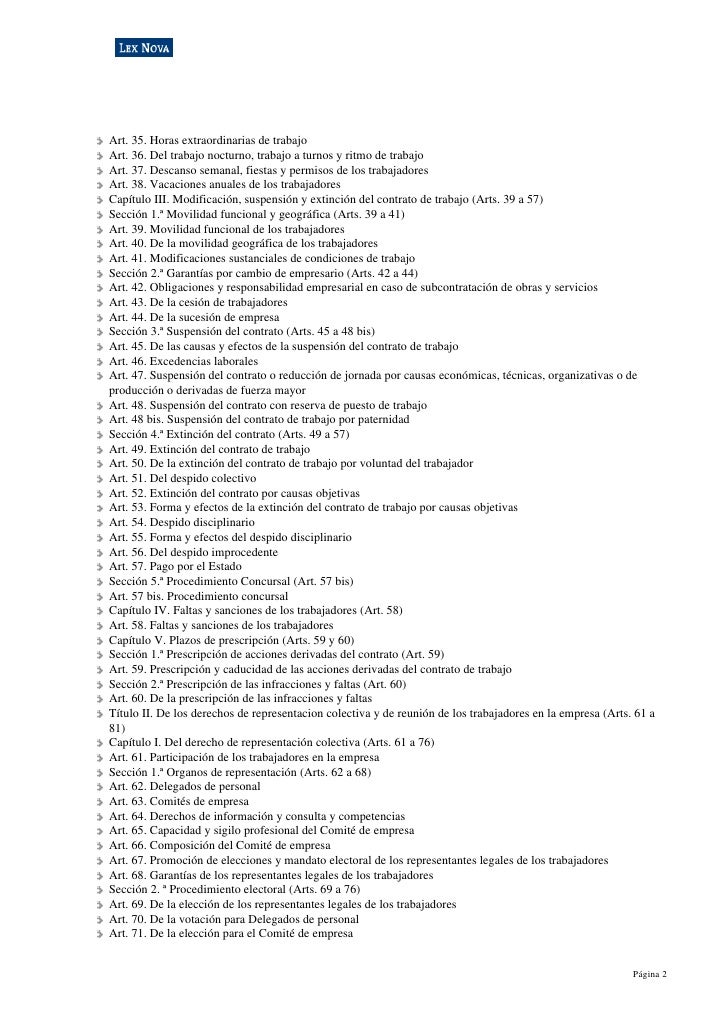 Rd 1 1995 estatuto trabajadores pdf