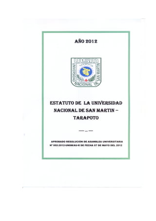 UNSM-Tarapoto Estatuto 2012