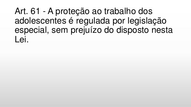 Artigo 61 da ldb