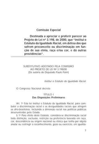 Estatuto Da Igualdade Racial