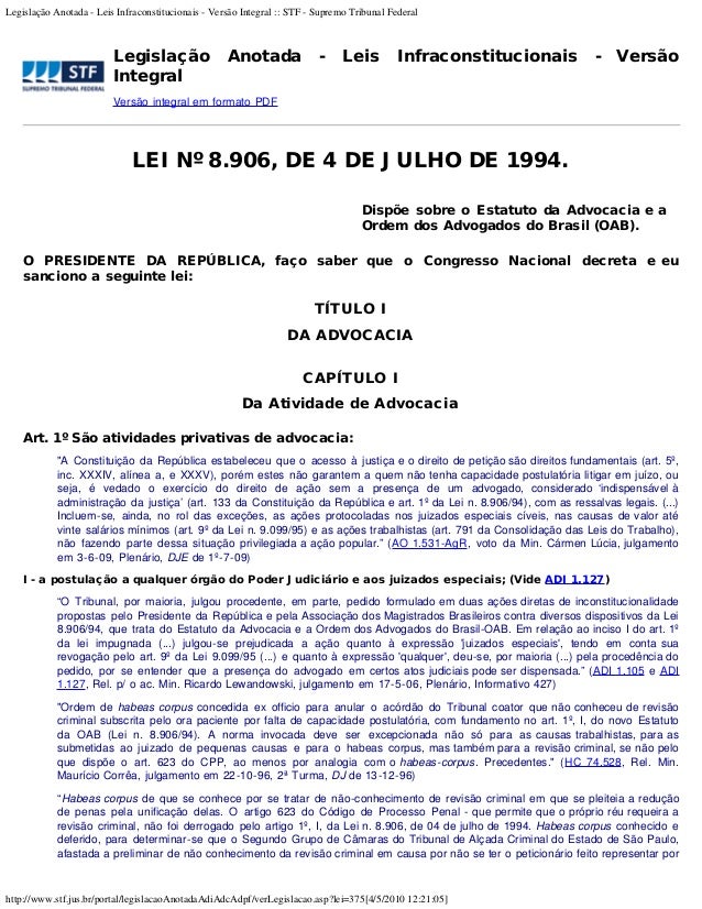 ESTATUTO DA ADVOCACIA COMENTADO EBOOK ESTATUTO DA ADVOCACIA COMENTADO EBOOK