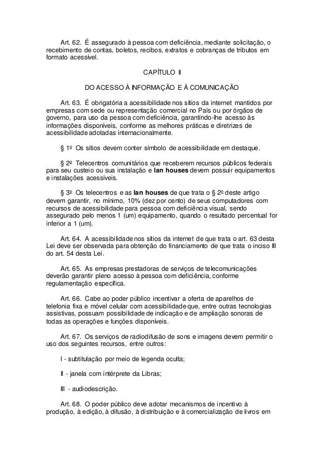 ESTATUTO DA PESSOA COM DEFICIÊNCIA