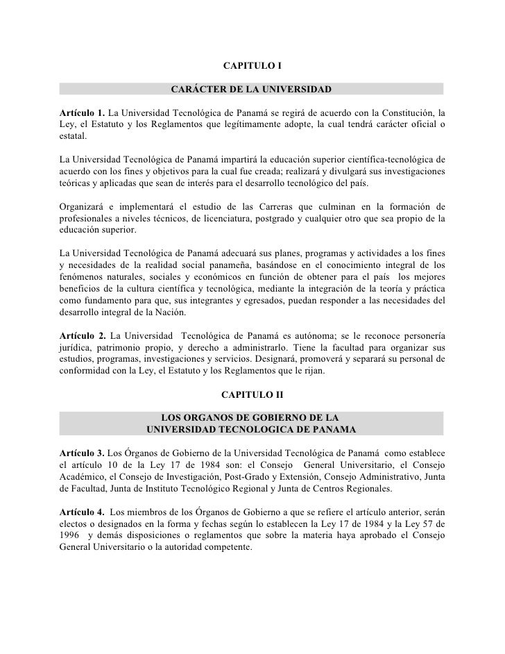Estatuto de la utp