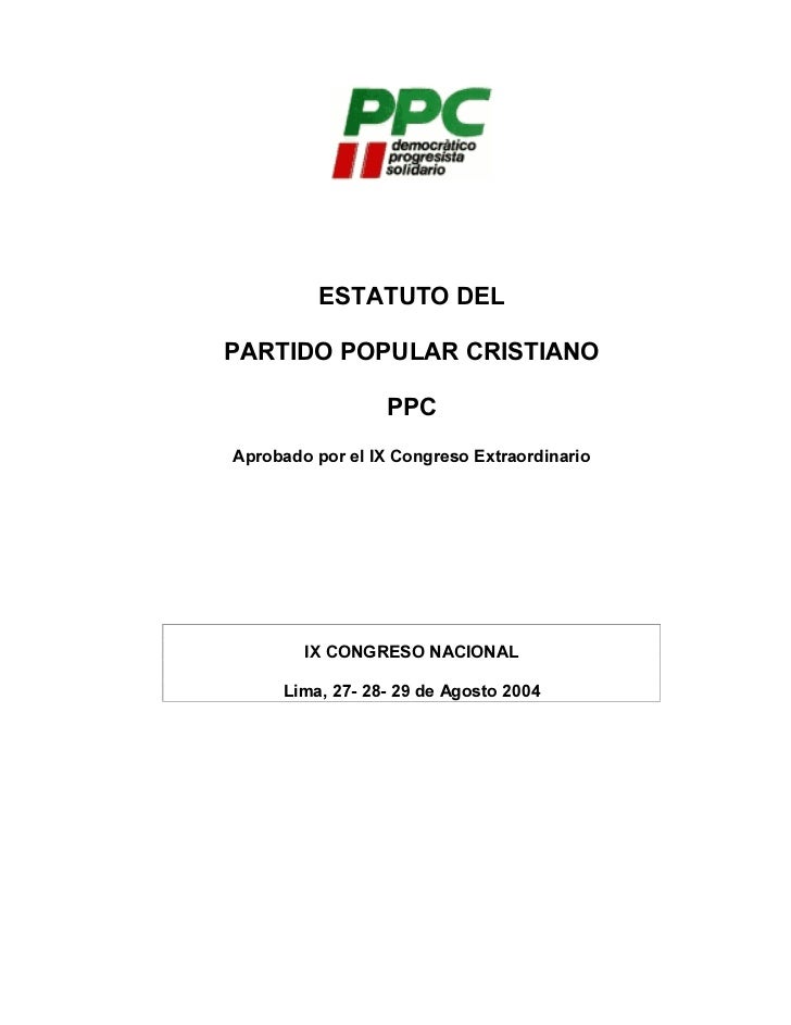 Estatuto del partido popular cristiano