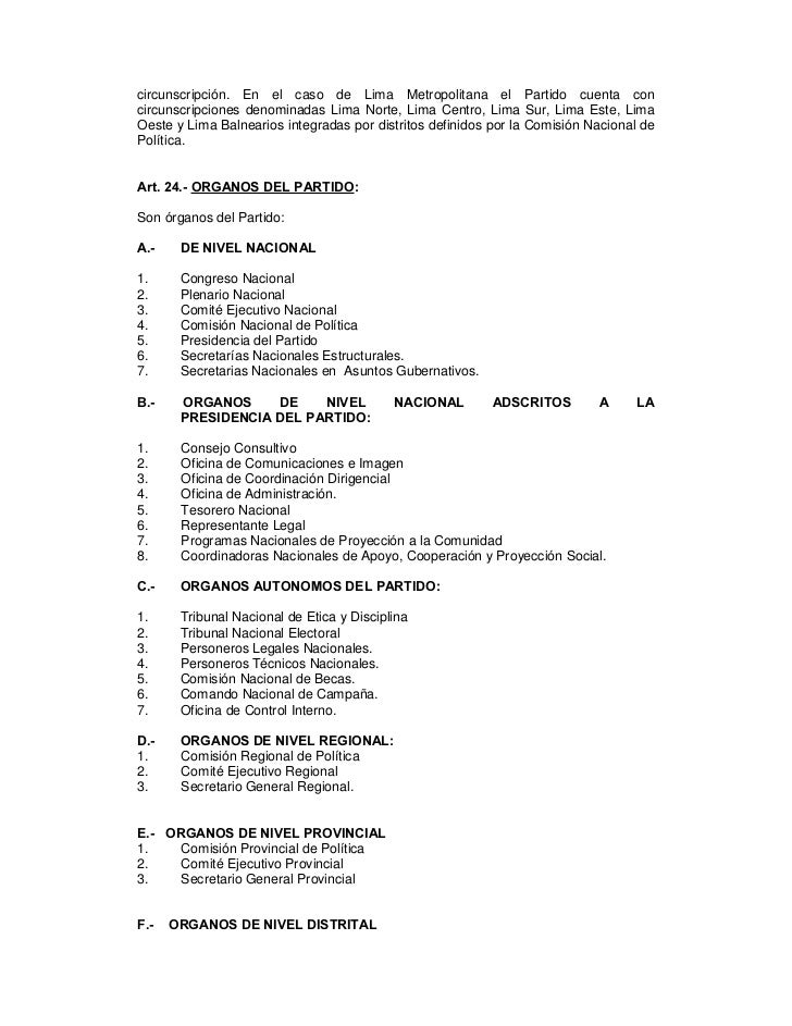 Estatuto del partido popular cristiano