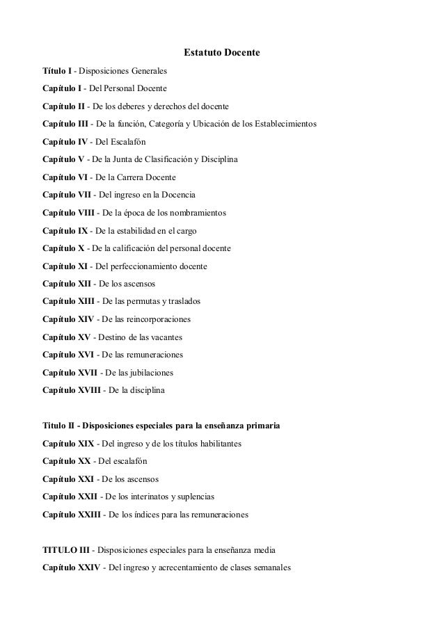 Estatuto docente