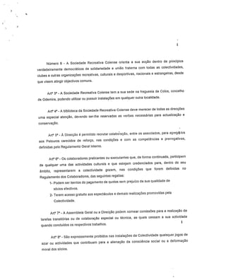Estatutos da Sociedade Recreativa Colense