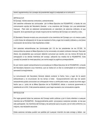 ESTATUTOS FEUNAPVIC (Provisorios y sujetos a evaluación) 2011