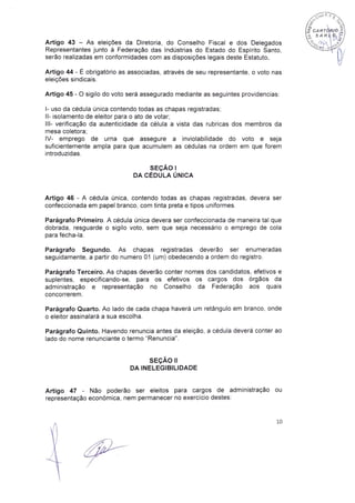 Estatuto Social Sinprocim-ES