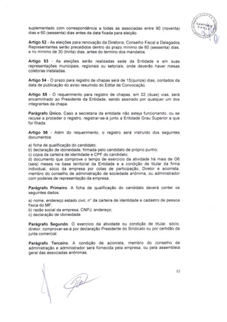 Estatuto Social Sinprocim-ES