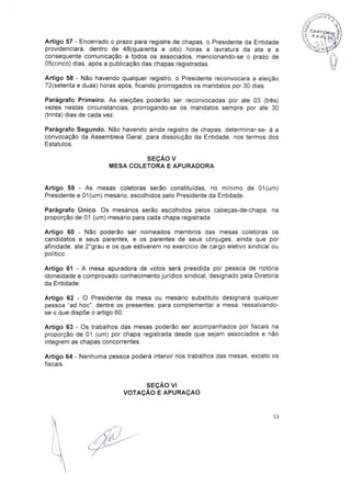 Estatuto Social Sinprocim-ES